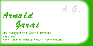 arnold garai business card